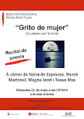 Cartel públicitario del recital "grito de mujer"