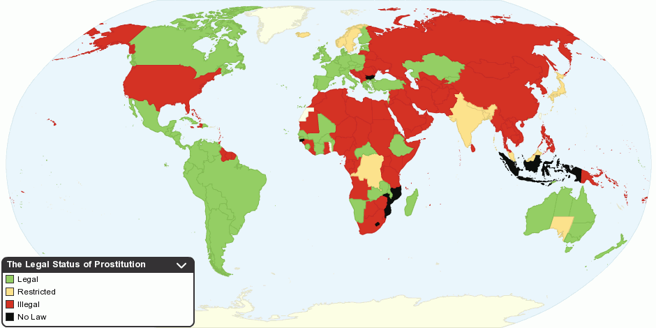 The Legal Status of Prostitution by Country