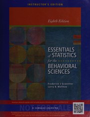 Essentials of statistics for the behavioral sciences by Frederick J. Gravetter