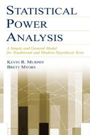 Cover of: Statistical power analysis by Kevin R. Murphy, Brett Myors, Kevin R. Murphy