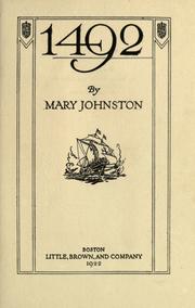 1492 by Mary Johnston