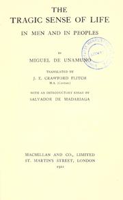 Del sentimiento trágico de la vida en los hombres y en los pueblos by Miguel de Unamuno