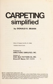 Cover of: Carpeting simplified