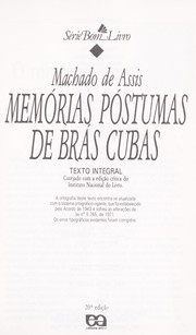 Memórias Póstumas de Brás Cubas by Joaquim Maria Machado de Assis