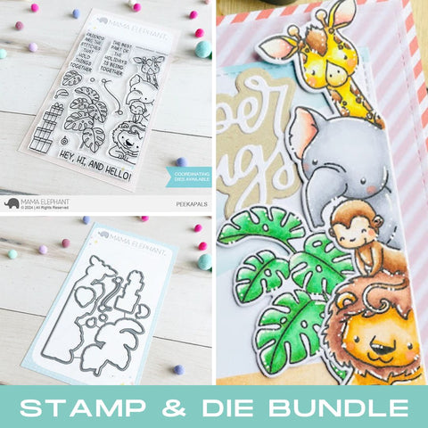 MAMA ELEPHANT: Peekapals | Stamp and Creative Cuts Bundle