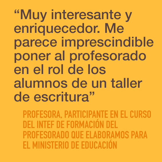 Formación Profesorado comentario profesora: