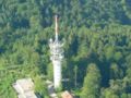 Der Fernsehturm auf dem Fremersberg aus der Luft