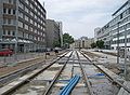 Blick entlang der Philipp-Reis-Straße in Richtung Rüppurrer Straße