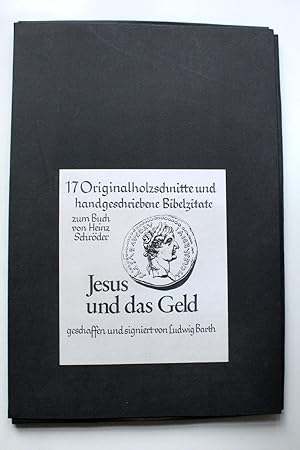 17 Originalholzschnitte und handgeschriebene Bibelzitate zum Buch von Heinz Schröder Jesus und da...