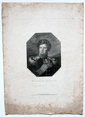 Friedrich Wilhelm Kronprinz von Preußen. Stahlstich um 1860