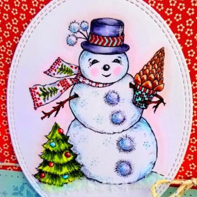 Twinkling-Eyed Snowman Digital Stamp Set