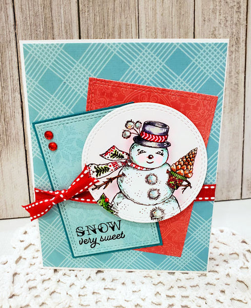 Twinkling-Eyed Snowman Digital Stamp Set