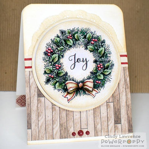 Beribboned Wreath Digital Stamp Set