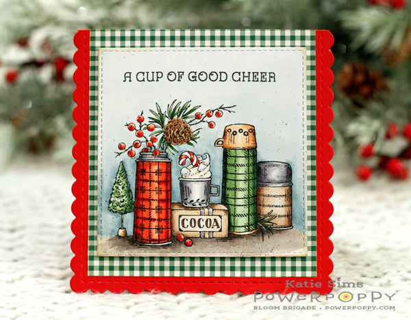 Cup of Good Cheer Digital Stamp Set with Pre-Colored Gift Tags