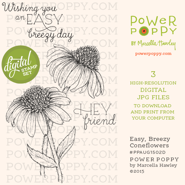 Easy Breezy Coneflowers Digital Stamp Set