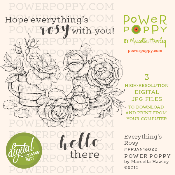 Everything’s Rosy Digital Stamp Set