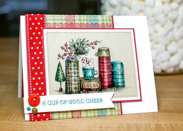 Cup of Good Cheer Digital Stamp Set with Pre-Colored Gift Tags