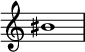  { \omit Score.TimeSignature \relative c'' { bis1 } }