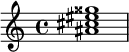  \chordmode { ais1:m7+ } 