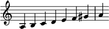 
{
\override Score.TimeSignature #'stencil = ##f
\relative c' {
  \clef treble
  \time 7/4 a4 b c d e f gis a
} }
