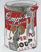 Llauna de sopa Campbell's amb petit esquinçament (carn d'olla de pebre), del 1962. Fou venut el maig del 2006 per uns 11.8 milions de dòlars.