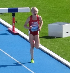 Anna Emilie Møller in actie tijdens de EK U23 van 2017.