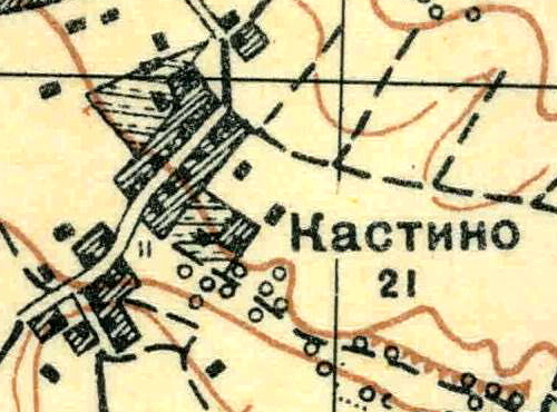 План деревни Кастино. 1931 год