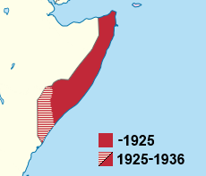 İtalyan Somalisi sınırları.