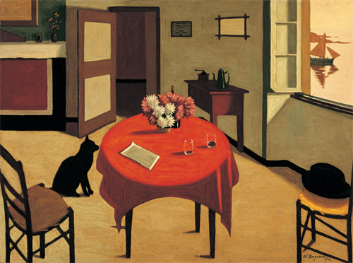 Interno con due bicchieri, 1923