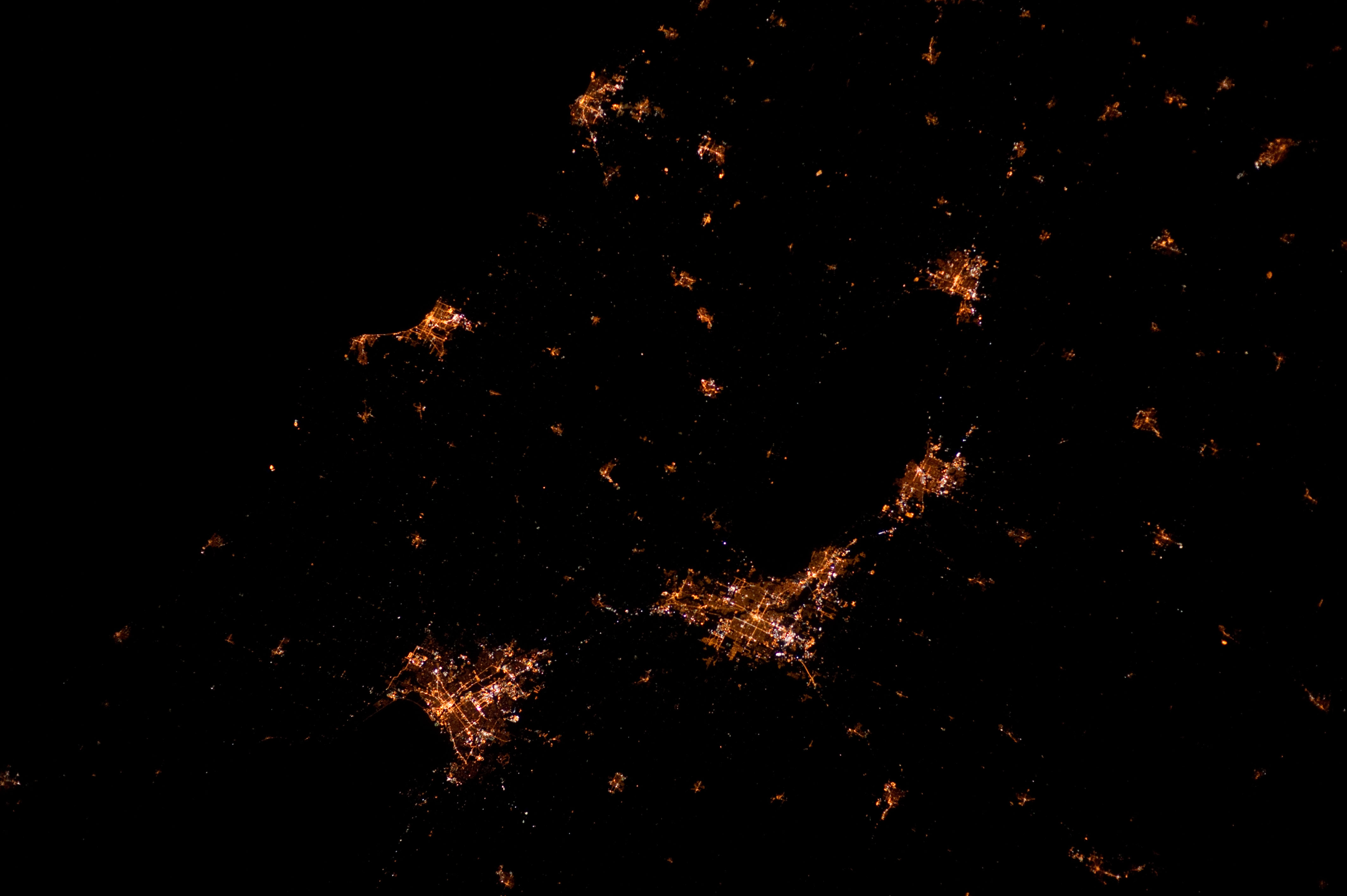 Waupaca, taken at 3:09:47 A.M. CDT on March 28, 2012 from an altitude of 211 nautical miles (391 km) during ISS Expedition 30.