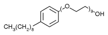 Partially condensed, Kekulé, skeletal formula of nonoxynol-9