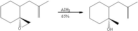 Réduction d'un époxyde par AlH3.