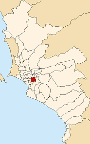 Location of San Borja in the Lima province