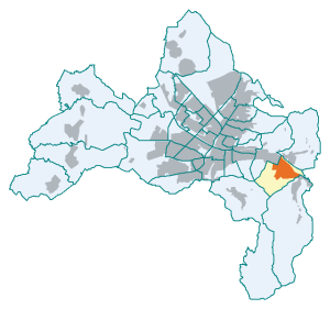 Lage im Freiburger Stadtgebiet