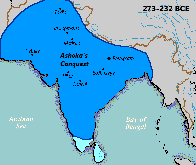 අශෝකගේ මෞර්ය අධිරාජ්‍ය සිතියම