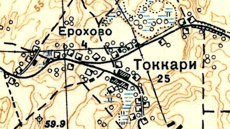 План деревни Токкари. 1939 год