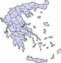 Mapa da Greça, posizzion da Aigeira highlighted