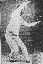 Sun Lutang dans un mouvement de baguazhang