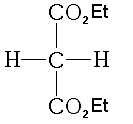 Représentation simplifiée du malonate de diéthyle