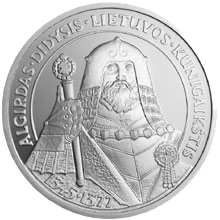 Coin with bearded man holding a scepter