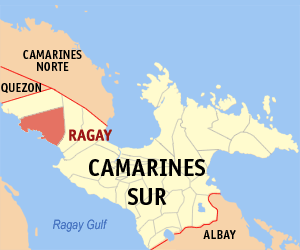 Mapa han Camarines Sur nga nagpapakita kon hain nahamutang an Ragay