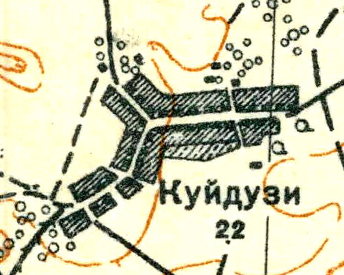 План деревни Куйдузи. 1931 год