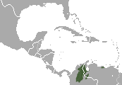 Distribución del Ateles hybridus'