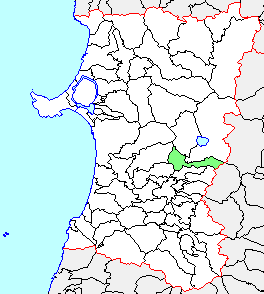 角館町、県内位置図