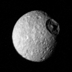 Mimas at a range of 425,000 km from Voyager 1