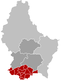 Cantone di Esch-sur-Alzette – Localizzazione