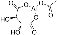 Skeletal formula of aluminium acetotartrate