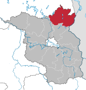 Lage des Landkreis Uckermark in Brandenburg (anklickbare Karte)