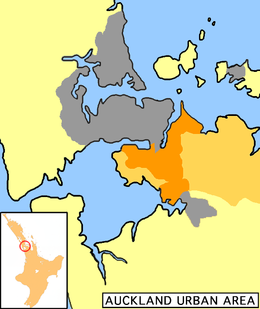 Manukau xəritədə