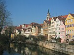 Neckarfront mit Hölderlinturm und Stiftskirche